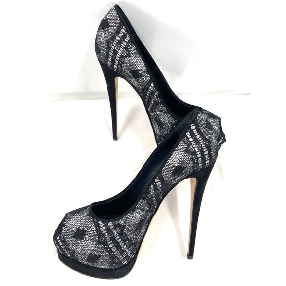 $995 GIUSEPPE ZANOTTI SHARON Black Crystals Glitter Platform Shoes Pumps Sz 39 - Picture 16 of 16